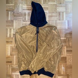 Urban heritage Caramel hooded bomber jacket. Mens XL